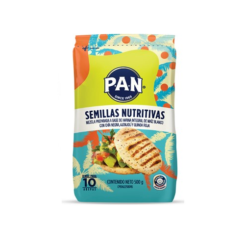 Harina de Maíz Integral y Semillas Nutritivas Pan 500gr