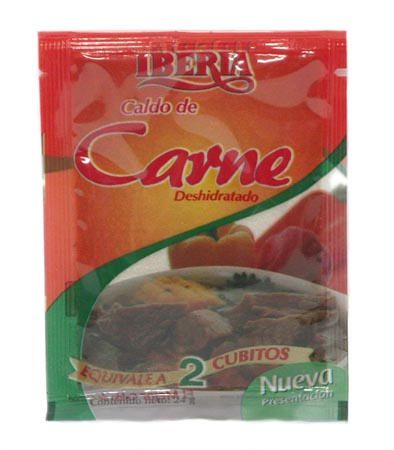 Caldo de Carne Deshidratado en Sobre Iberia 24 g