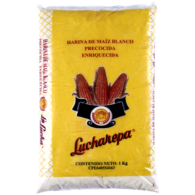 Harina de Maíz Blanco "LUCHAREPA" La Lucha 1kg