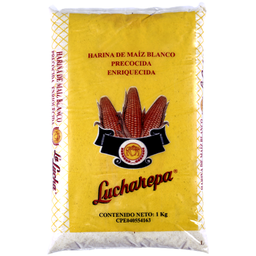 [7591827031511] Harina de Maíz Blanco "LUCHAREPA" La Lucha 1kg